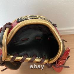 Rawlings Heart of the Hide Paisley Revival Infielder Glove Black Scarlet 11.5in