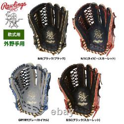 Rawlings Heart of the Hide Paisley Revival Outfielder Glove Navy Scarlet 13 HOH