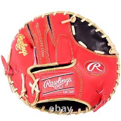 Rawlings Heart of the Hide Pancake Training Glove SCARLET Baseball Mitt 10 inch