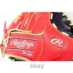 Rawlings Heart of the Hide Pancake Training Glove SCARLET Baseball Mitt 10 inch