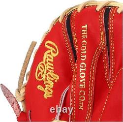 Rawlings Heart of the Hide Pancake Training Glove SCARLET Baseball Mitt 10 inch