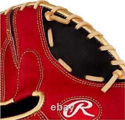 Rawlings Heart of the Hide Pancake Training Glove SCARLET Baseball Mitt 10 inch