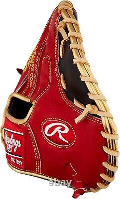 Rawlings Heart of the Hide Pancake Training Glove SCARLET Baseball Mitt 10 inch