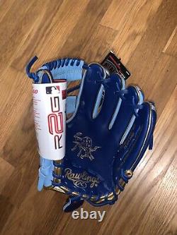 Rawlings Heart of the Hide R2G 11.25 Baseball Glove- Blue/Gold- New with Tags