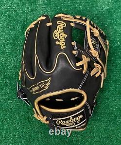 Rawlings Heart of the Hide R2G 11.5 Custom Infield Baseball Glove Black Gold