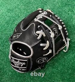Rawlings Heart of the Hide R2G 11.5 Custom Infield Baseball Glove Black Silver