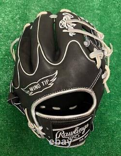 Rawlings Heart of the Hide R2G 11.5 Custom Infield Baseball Glove Black Silver