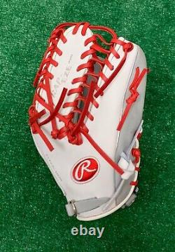 Rawlings Heart of the Hide R2G 12.75 Custom Outfield Baseball Glove Red White