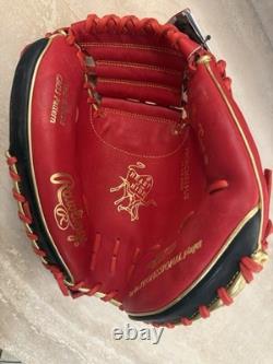 Rawlings Heart of the Hide R2G 32.5 Catcher's Mitt Red Black Gold MLB Leather