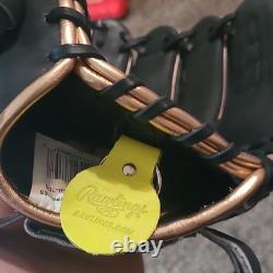 Rawlings Heart of the Hide Softball Glove 12 Inch Black Gold Leather