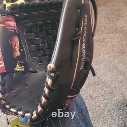 Rawlings Heart of the Hide Softball Glove 12 Inch Black Gold Leather