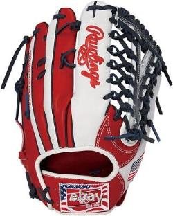 Rawlings Heart of the Hide USA Star & Stripes Outfielder Glove 12.5 Scarlet New