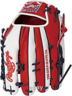 Rawlings Heart of the Hide USA Star & Stripes Outfielder Glove 12.5 Scarlet New
