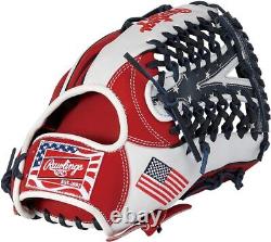 Rawlings Heart of the Hide USA Star & Stripes Outfielder Glove 12.5 Scarlet New