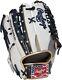 Rawlings Heart Of The Hide Usa Star & Stripes Outfielder Glove Gray/white 12.5