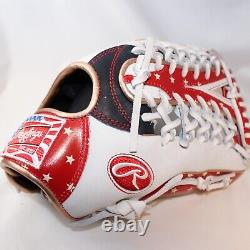 Rawlings Heart of the Hide USA Star & Stripes Outfielder Glove Navy White 12.5
