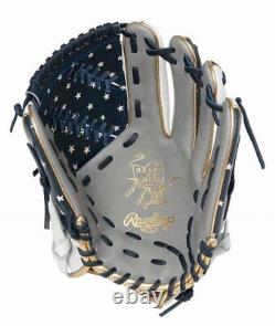 Rawlings Heart of the Hide USA Star and Stripes All Fielder Glove Gray 64 11.5