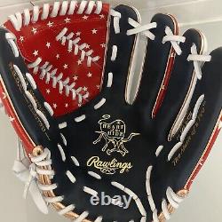 Rawlings Heart of the Hide USA Star and Stripes All Fielder Glove NW RHT Navy