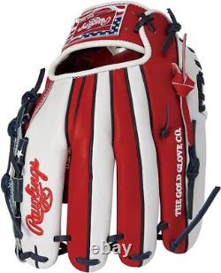 Rawlings Heart of the Hide USA Star and Stripes All Fielder Glove Scarlet 11.5