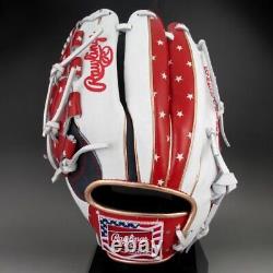 Rawlings Heart of the Hide USA Star and Stripes Left Throwing Navy White