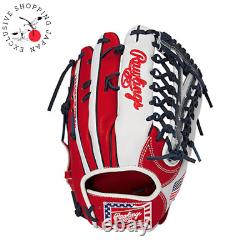 Rawlings Heart of the Hide USA Star and Stripes Outfielder Glove Scarlet 11.5