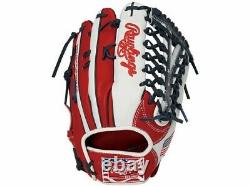 Rawlings Heart of the Hide USA Star and Stripes Outfielder Glove Scarlet 11.5