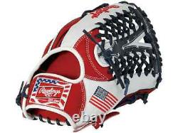 Rawlings Heart of the Hide USA Star and Stripes Outfielder Glove Scarlet 11.5