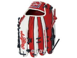 Rawlings Heart of the Hide USA Star and Stripes Outfielder Glove Scarlet 11.5