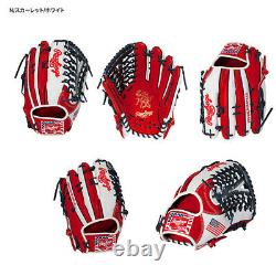 Rawlings Heart of the Hide USA Star and Stripes Outfielder Glove Scarlet 11.5