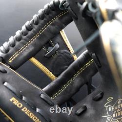 Rawlings JAPAN HOH Heart of the Hide 11.5 RHT Infielder Glove Black/Gold Paisley