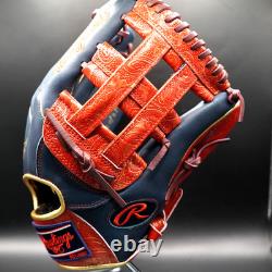 Rawlings JAPAN Heart of the Hide HOH All Positions Glove RHT 11.75 Navy/Scarlett