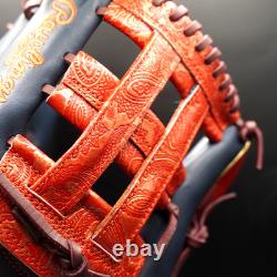 Rawlings JAPAN Heart of the Hide HOH All Positions Glove RHT 11.75 Navy/Scarlett