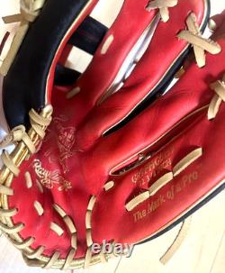 Rawlings JAPAN Heart of the Hide HOH Outfielder RHT 12.75 Glove Red Black White