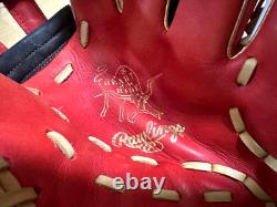 Rawlings JAPAN Heart of the Hide HOH Outfielder RHT 12.75 Glove Red Black White