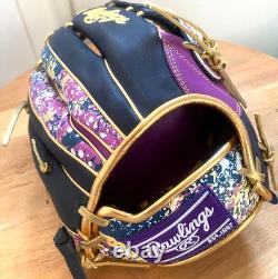 Rawlings Japan Baseball Glove Heart of the Hide RHT 11.5 Infielder Purple Rare