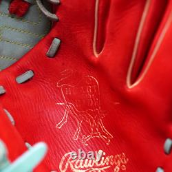 Rawlings Japan Glove HOH Heart of the Hide RHT 11.75 Pitcher Scarlet/Mint Rare Rawlings Japan Glove HOH Heart of the Hide RHT 11.75 Pitcher Scarlet/Mint Rare