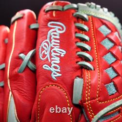 Rawlings Japan Glove HOH Heart of the Hide RHT 11.75 Pitcher Scarlet/Mint Rare Rawlings Japan Glove HOH Heart of the Hide RHT 11.75 Pitcher Scarlet/Mint Rare