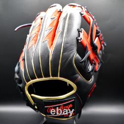 Rawlings Japan Glove HOH Heart of the Hide RHT LH 11.5 Infielder Black / Scarlet