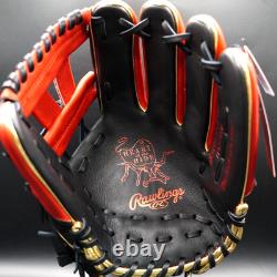 Rawlings Japan Glove HOH Heart of the Hide RHT LH 11.5 Infielder Black / Scarlet
