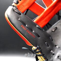 Rawlings Japan Glove HOH Heart of the Hide RHT LH 11.5 Infielder Black / Scarlet