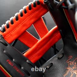 Rawlings Japan Glove HOH Heart of the Hide RHT LH 11.5 Infielder Black / Scarlet