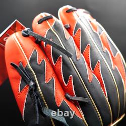 Rawlings Japan Glove HOH Heart of the Hide RHT LH 11.5 Infielder Black / Scarlet