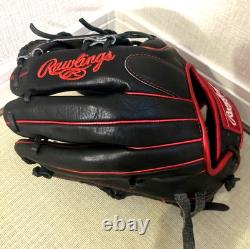 Rawlings Japan Glove Heart of the Hide Infielder RHT 11.5 Metallic Black/Scarlet