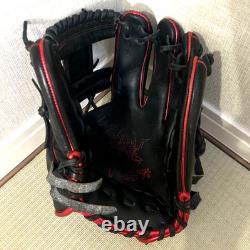 Rawlings Japan Glove Heart of the Hide Infielder RHT 11.5 Metallic Black/Scarlet