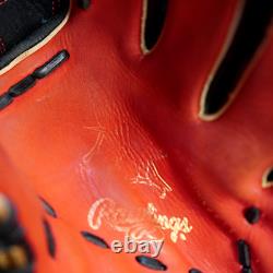 Rawlings Japan Glove Heart of the Hide RHT Pitcher 11.75 Scarlet/Black Limited