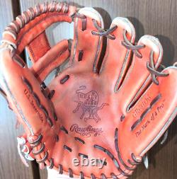 Rawlings Japan HOH GOLD Glove Heart of the Hide RHT LH 11.25 Infielder RED Rare