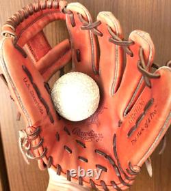 Rawlings Japan HOH GOLD Glove Heart of the Hide RHT LH 11.25 Infielder RED Rare