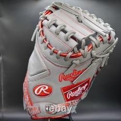 Rawlings Japan HOH Heart of the Hide RHT LH Catcher Mitt 33 2025 Gray/Scarlet