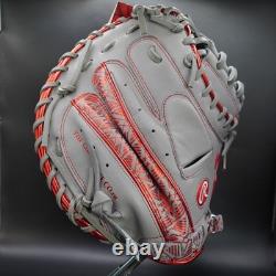 Rawlings Japan HOH Heart of the Hide RHT LH Catcher Mitt 33 2025 Gray/Scarlet