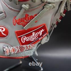 Rawlings Japan HOH Heart of the Hide RHT LH Catcher Mitt 33 2025 Gray/Scarlet